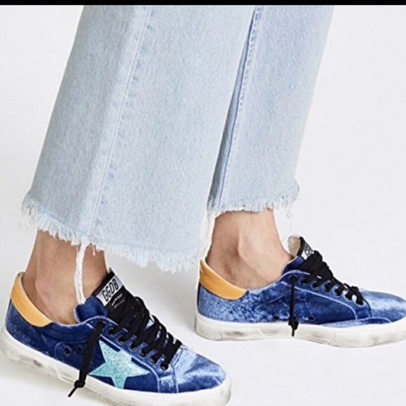 Golden Goose Shoes - Golden Goose The May Velvet Star Low Top Sneaker 8